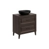 Set mobilier de baie Dorothy Ristretto, MDF, PAL melaminat, stejar ristretto, blat stejar ristretto, L.80 cm, lavoar Mona, SET-DOR B 80CM UN MONA