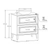 Set mobilier de baie Dorothy Ristretto, MDF, PAL melaminat, stejar ristretto, blat stejar ristretto, L.80 cm, lavoar Mona, SET-DOR B 80CM UN MONA