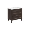 Set mobilier de baie Dorothy Ristretto, MDF, PAL melaminat, stejar ristretto, lavoar GO, L.80 cm, SET-DOR 80CM GO
