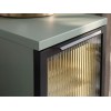 Dulap lateral cu iluminare LED Sombra Green, PAL melaminat, verde olive, 1 usa, L.40 cm, SOMBRA GREEN 81-40-1DG