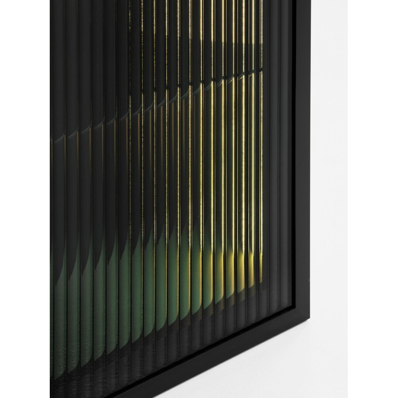 Dulap suspendat Sombra Green, iluminare LED, PAL melaminat, verde olive, sticla, 1 usa, L.40 cm, SOMBRA GREEN 83-40-1DG