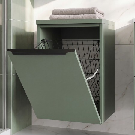 Dulap cu cos de rufe Sombra Green, PAL melaminat, verde olive, 1 usa, L.40 cm, SOMBRA GREEN 81-40-1DK