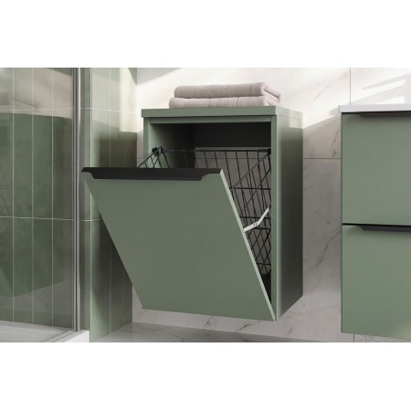 Dulap cu cos de rufe Sombra Green, PAL melaminat, verde olive, 1 usa, L.40 cm, SOMBRA GREEN 81-40-1DK