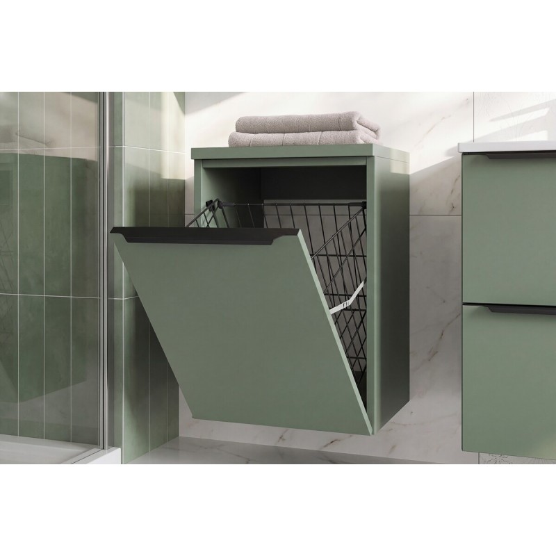 Dulap cu cos de rufe Sombra Green, PAL melaminat, verde olive, 1 usa, L.40 cm, SOMBRA GREEN 81-40-1DK