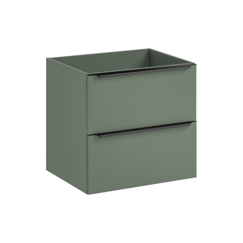 Dulap lavoar Sombra Green, PAL melaminat, verde olive, 2 sertare, L.60 cm, SOMBRA GREEN 82-60-46-2S