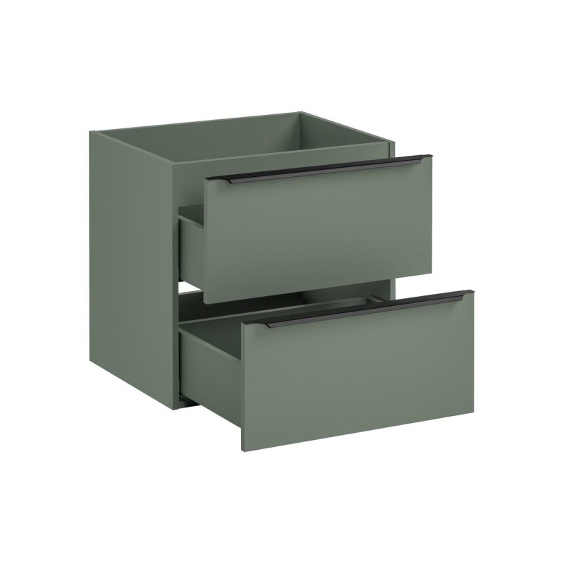 Dulap lavoar Sombra Green, PAL melaminat, verde olive, 2 sertare, L.60 cm, SOMBRA GREEN 82-60-46-2S