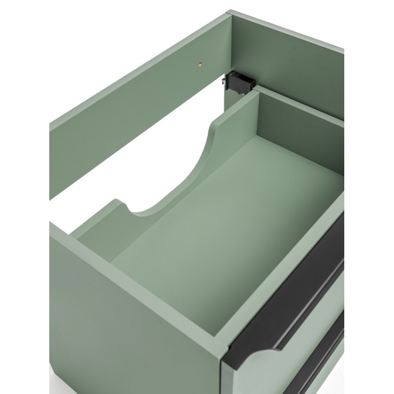 Dulap lavoar Sombra Green, PAL melaminat, verde olive, 2 sertare, L.70 cm, SOMBRA GREEN 82-70-46-2S