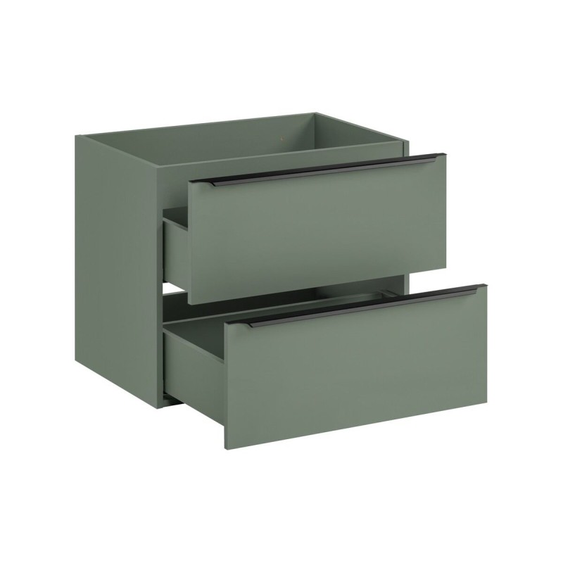 Dulap lavoar Sombra Green, PAL melaminat, verde olive, 2 sertare, L.70 cm, SOMBRA GREEN 82-70-46-2S