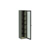 Dulap inalt cu iluminare LED Sombra Green, PAL melaminat, verde olive, 1 usa, H.172 cm, SOMBRA GREEN 80-40-1DG