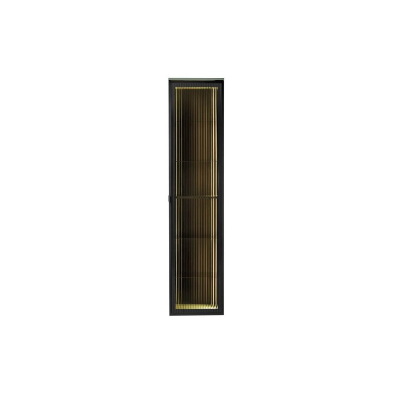 Dulap inalt cu iluminare LED Sombra Green, PAL melaminat, verde olive, 1 usa, H.172 cm, SOMBRA GREEN 80-40-1DG