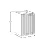 Dulap lateral cu iluminare LED Sombra Green, PAL melaminat, verde olive, 1 usa, L.40 cm, SOMBRA GREEN 81-40-1DG