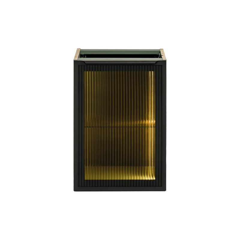 Dulap lateral cu iluminare LED Sombra Green, PAL melaminat, verde olive, 1 usa, L.40 cm, SOMBRA GREEN 81-40-1DG