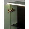 Dulap cu oglinda suspendat Sombra Green, iluminare LED, PAL melaminat, verde olive, sticla, 2 usi, L.100 cm, SET-SOG 100CM MC UC