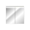 Dulap cu oglinda suspendat Sombra Green, iluminare LED, PAL melaminat, verde olive, sticla, 2 usi, L.80 cm, GREEN UN 84-80-2D