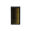 Dulap suspendat Sombra Green, iluminare LED, PAL melaminat, verde olive, sticla, 1 usa, L.40 cm, SOMBRA GREEN 83-40-1DG