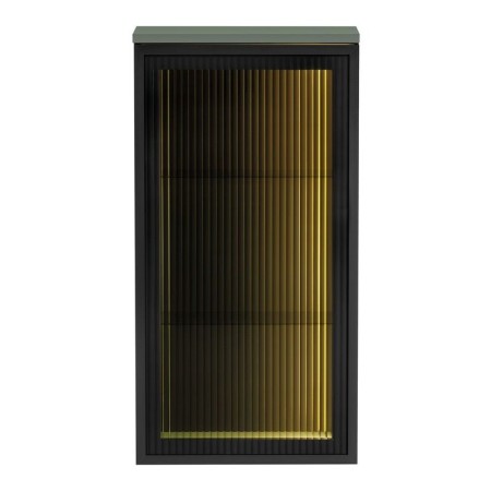 Dulap suspendat Sombra Green, iluminare LED, PAL melaminat, verde olive, sticla, 1 usa, L.40 cm, SOMBRA GREEN 83-40-1DG