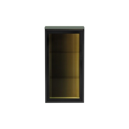 Dulap suspendat Sombra Green, iluminare LED, PAL melaminat, verde olive, sticla, 1 usa, L.40 cm, SOMBRA GREEN 83-40-1DG