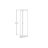 Dulap inalt cu iluminare LED Sombra Green, PAL melaminat, verde olive, 1 usa, H.172 cm, SOMBRA GREEN 80-40-1D
