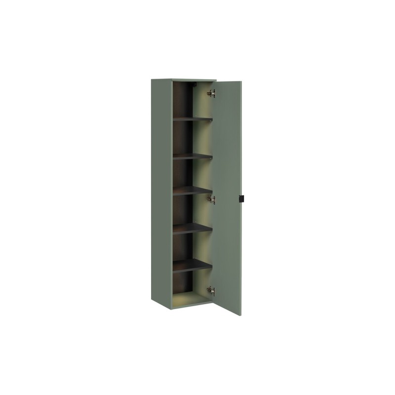 Dulap inalt cu iluminare LED Sombra Green, PAL melaminat, verde olive, 1 usa, H.172 cm, SOMBRA GREEN 80-40-1D