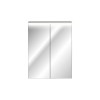 Dulap cu oglinda suspendat Sombra Green, iluminare LED, PAL melaminat, verde olive, sticla, 2 usi, L.60 cm, GREEN UN 84-60-2D