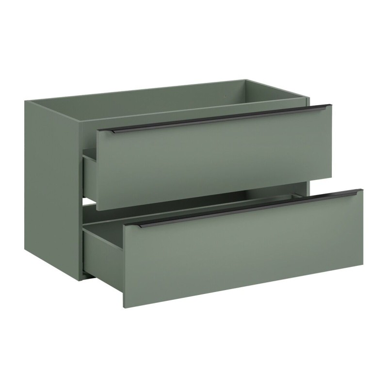 Dulap lavoar Sombra Green, PAL melaminat, verde olive, 2 sertare, L.100 cm, SOMBRA GREEN 82-100-46-2S