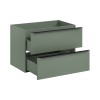 Dulap lavoar Sombra Green, PAL melaminat, verde olive, 2 sertare, L.80 cm, SOMBRA GREEN 82-80-46-2S