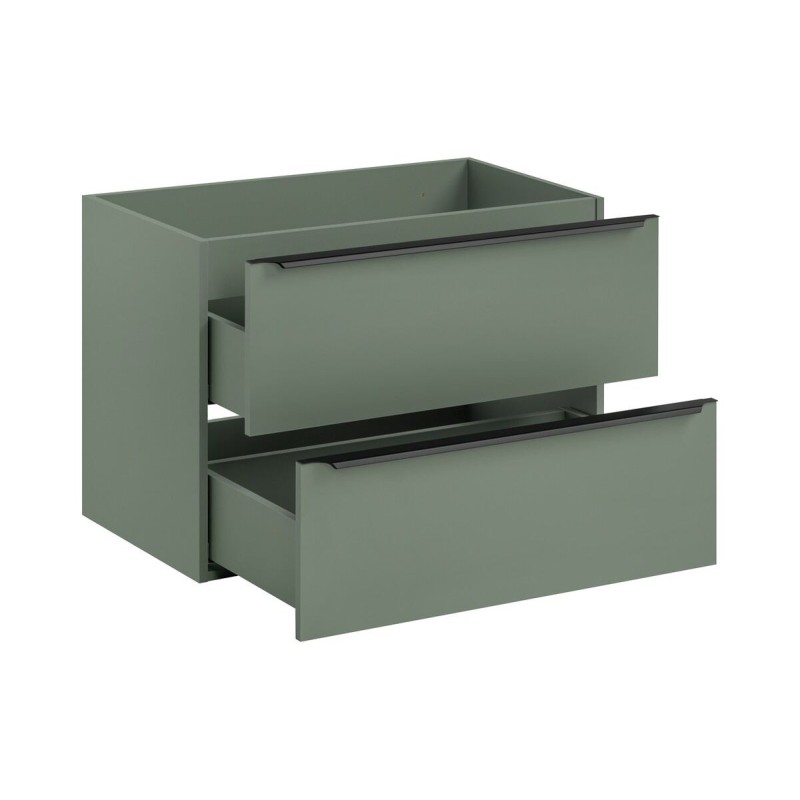 Dulap lavoar Sombra Green, PAL melaminat, verde olive, 2 sertare, L.80 cm, SOMBRA GREEN 82-80-46-2S