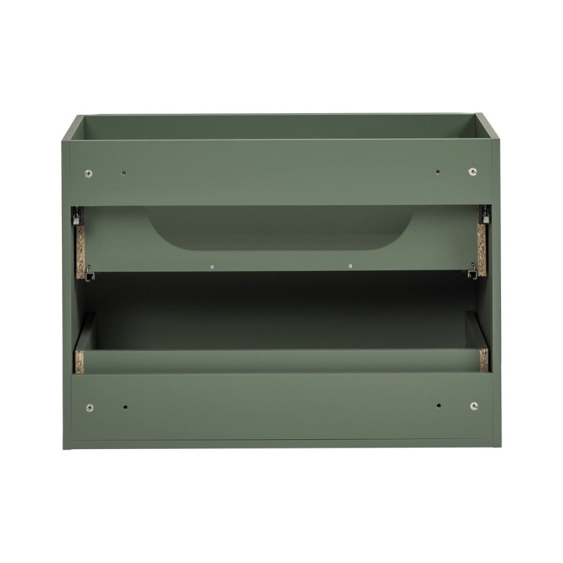 Dulap lavoar Sombra Green, PAL melaminat, verde olive, 2 sertare, L.80 cm, SOMBRA GREEN 82-80-46-2S
