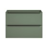 Dulap lavoar Sombra Green, PAL melaminat, verde olive, 2 sertare, L.80 cm, SOMBRA GREEN 82-80-46-2S