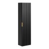 Dulap inalt Comad Adel Black, MDF, Pal melaminat, 1 usa, negru mat, H.140 cm, ADEL BLACK 80-01-B-1D