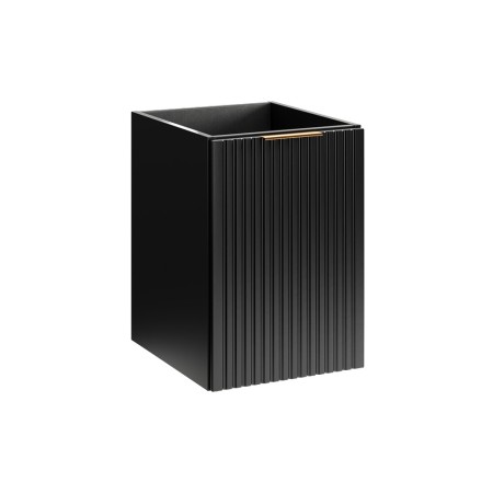 Dulap lateral cu coș de rufe Comad Adel Black, MDF, PAL melaminat, negru mat, L.40 cm, ADEL BLACK 81-40-1DK