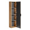 Dulap inalt Comad Adel Oak, MDF, Pal melaminat, 1 usa, stejar wotan, H.140 cm, ADEL OAK 80-01-B-1D