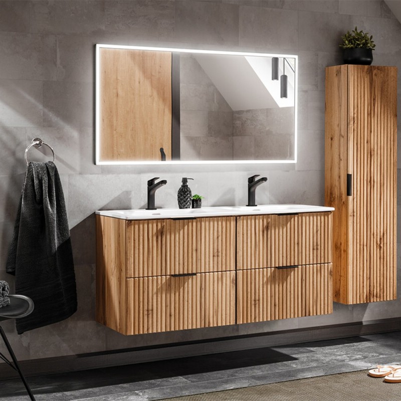 Dulap inalt Comad Adel Oak, MDF, Pal melaminat, 1 usa, stejar wotan, H.140 cm, ADEL OAK 80-01-B-1D