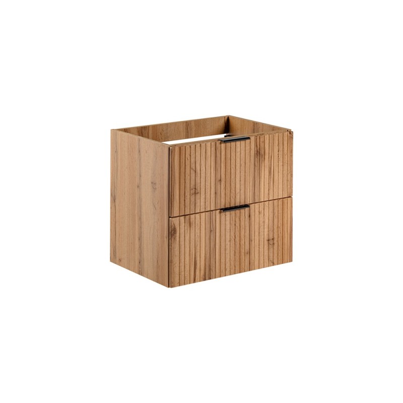 Dulap sub lavoar Comad Adel Oak, MDF, Pal melaminat, 2 sertare, stejar wotan, L.60 cm, ADEL OAK 82-60-B-2S