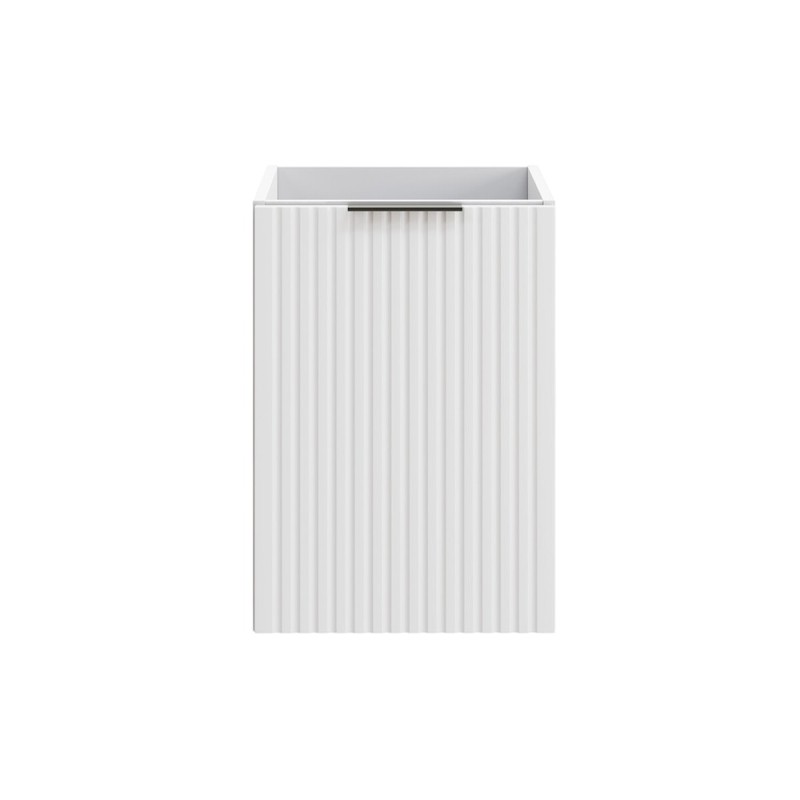 Dulap lateral cu coș de rufe Comad Adel White, MDF, PAL melaminat, alb mat, L.40 cm, ADEL WHITE 81-40-1DK