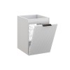 Dulap lateral cu coș de rufe Comad Adel White, MDF, PAL melaminat, alb mat, L.40 cm, ADEL WHITE 81-40-1DK