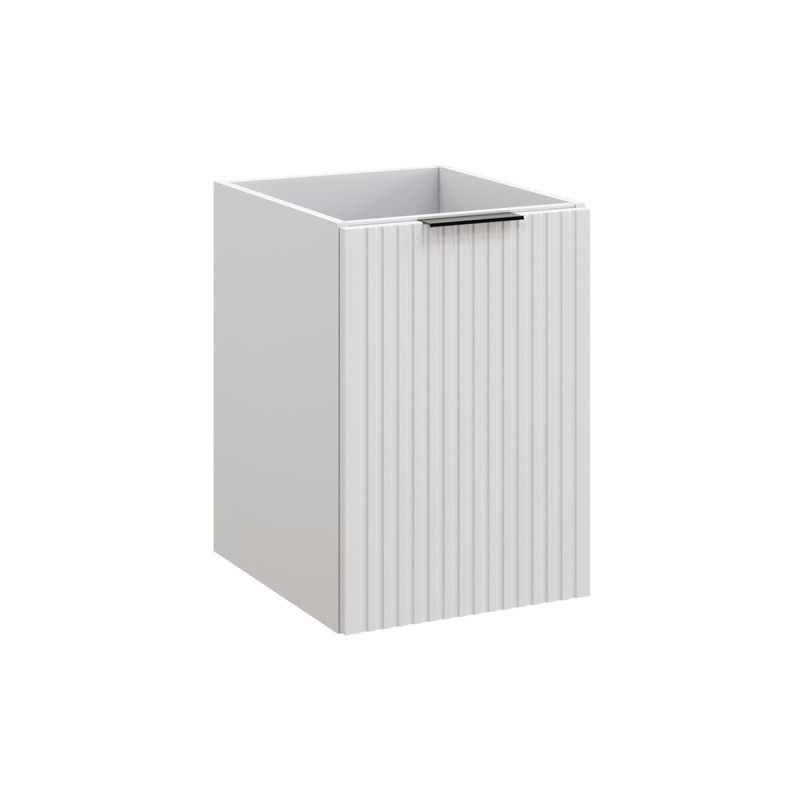 Dulap lateral cu coș de rufe Comad Adel White, MDF, PAL melaminat, alb mat, L.40 cm, ADEL WHITE 81-40-1DK