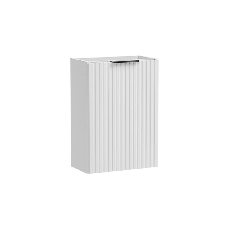 Dulap sub lavoar suspendat Comad Adel White, MDF, PAL melaminat, alb mat, H.57 cm, ADEL WHITE 82-40-B-1D