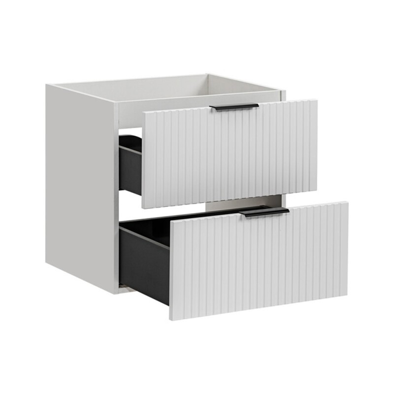 Dulap sub lavoar Comad Adel White, MDF, Pal melaminat, 2 sertare, alb mat, L.60 cm, ADEL WHITE 82-60-B-2S