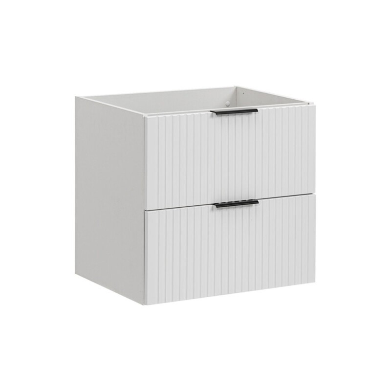 Dulap sub lavoar Comad Adel White, MDF, Pal melaminat, 2 sertare, alb mat, L.60 cm, ADEL WHITE 82-60-B-2S