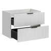 Dulap sub lavoar Comad Adel White, MDF, Pal melaminat, 2 sertare, alb mat, L.80 cm, ADEL WHITE 82-80-B-2S