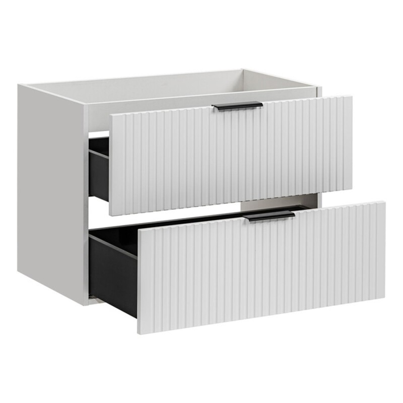 Dulap sub lavoar Comad Adel White, MDF, Pal melaminat, 2 sertare, alb mat, L.80 cm, ADEL WHITE 82-80-B-2S