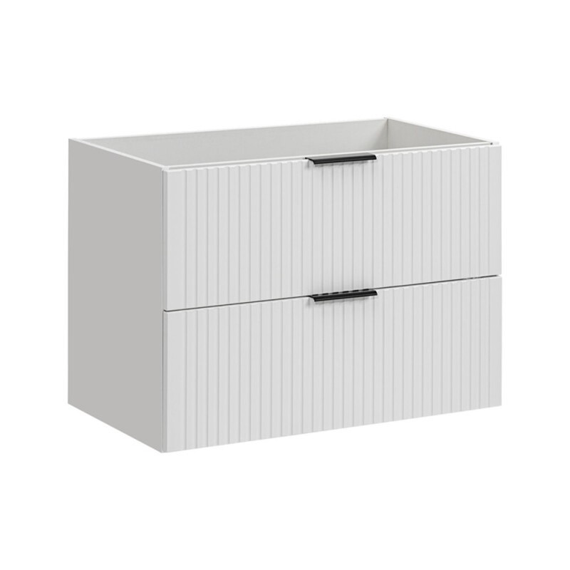 Dulap sub lavoar Comad Adel White, MDF, Pal melaminat, 2 sertare, alb mat, L.80 cm, ADEL WHITE 82-80-B-2S