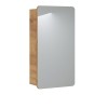 Dulap de baie cu oglinda Aruba White, MDF, PAL melaminat, stejar artizanal, 1 usa, L.40 cm, ARUBA 842 -40CM FSC