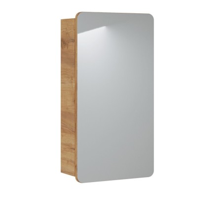 Dulap de baie cu oglinda Aruba White, MDF, PAL melaminat, stejar artizanal, 1 usa, L.40 cm, ARUBA 842 -40CM FSC