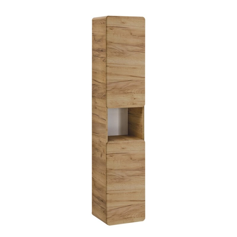 Dulap inalt Aruba Craft, MDF, PAL melaminat, stejar artizanal, 2 usi, H.170 cm, ARUBA CRAFT 800 FSC