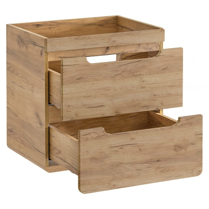 Masca lavoar Aruba Craft, MDF, PAL melaminat, stejar artizanal, 2 sertare, L.60 cm, ARUBA CRAFT 820- 60 CM FSC