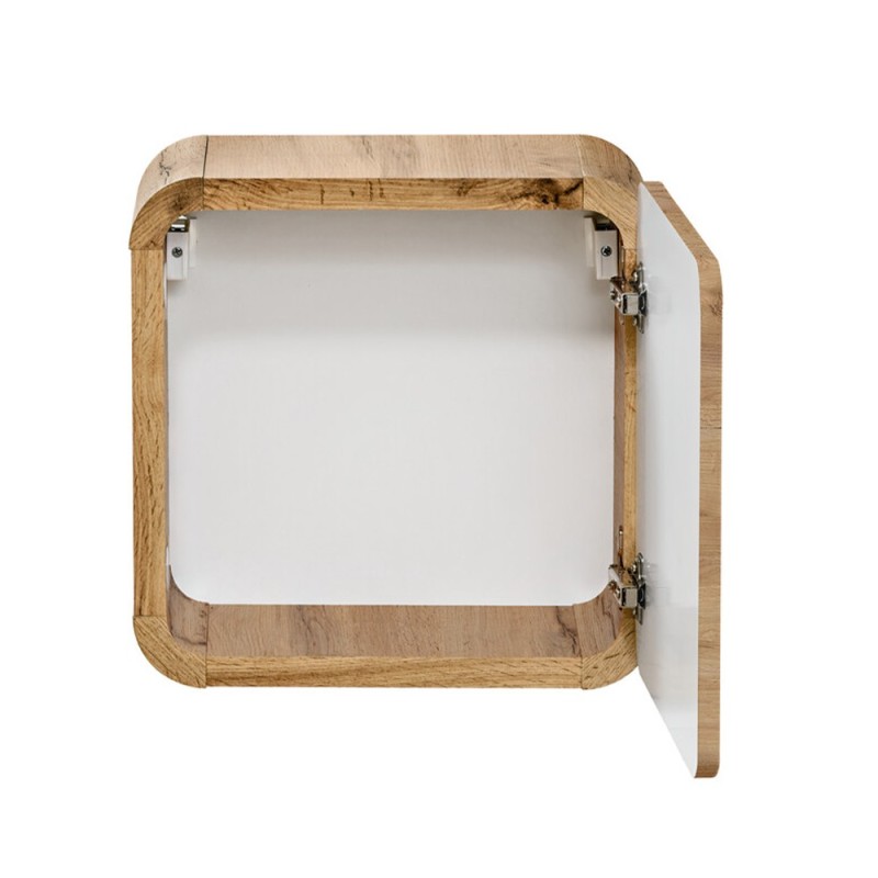Dulapior baie Aruba Craft Qubik, MDF, PAL melaminat, stejar artizanal, 1 usa, L.35 cm, ARUBA CRAFT 831 FSC