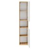 Dulap inalt Aruba White, MDF, PAL melaminat, stejar artizanal/alb lucios, 2 usi, H.170 cm, ARUBA WHITE 800 FSC
