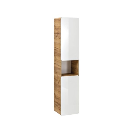 Dulap inalt Aruba White, MDF, PAL melaminat, stejar artizanal/alb lucios, 2 usi, H.170 cm, ARUBA WHITE 800 FSC